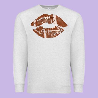 Football Lips Premium Sweatshirt Designed By Adodesignshop