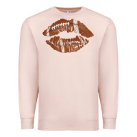 Pale Pink football lips Premium Sweatshirt - AdoDesignShop