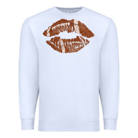 White football lips Premium Sweatshirt - AdoDesignShop