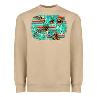 Mushroom leopard turquoise glitter background Heavyweight Sweatshirt - AdoDesignShop