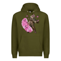 Army Green Baby Gorilla With Tutu Premium Hoodie - LillyAllenDesigns