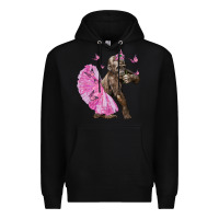 Black Baby Gorilla With Tutu Premium Hoodie - LillyAllenDesigns