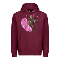 Burgundy Baby Gorilla With Tutu Premium Hoodie - LillyAllenDesigns