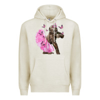 Oatmeal Heather Baby Gorilla With Tutu Premium Hoodie - LillyAllenDesigns