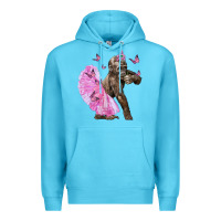 Ocean Blue Baby Gorilla With Tutu Premium Hoodie - LillyAllenDesigns