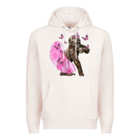 Pale Pink Baby Gorilla With Tutu Premium Hoodie - LillyAllenDesigns