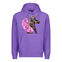 Purple Baby Gorilla With Tutu Premium Hoodie - LillyAllenDesigns