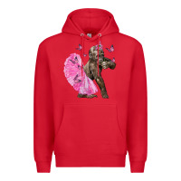 Red Baby Gorilla With Tutu Premium Hoodie - LillyAllenDesigns