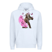 White Baby Gorilla With Tutu Premium Hoodie - LillyAllenDesigns