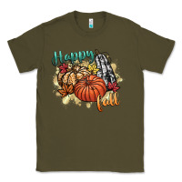 Army Green happy fall Classic Tee - CowGirlArtShop