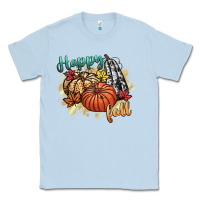 Dusty Blue happy fall Classic Tee - CowGirlArtShop