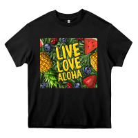 Black live love aloha Heavy Core Tee - TumblerDesignByShophia