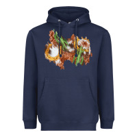 Navy horseshoe cowhide cactus patch Heavyweight Hoodie - AdoDesignShop