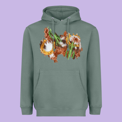 Horseshoe Cowhide Cactus Patch Heavyweight Hoodie Designed By Adodesignshop