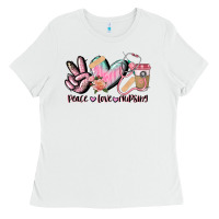 White peace love nursing Ladies Tee - CowGirlArtShop