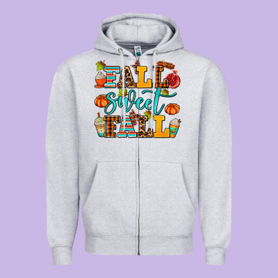 Fall Sweet Fall Zipper Hoodie Designed By Adodesignshop