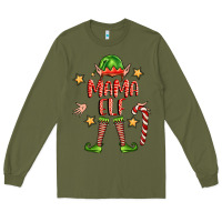 Army Green mama elf Long Sleeve Tee - FaDigitalArtStudio