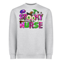 Heather Grey spooky nurse Heavyweight Sweatshirt - AdoDesignShop