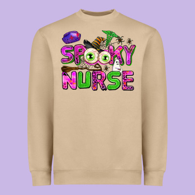Spooky Nurse Heavyweight Sweatshirt Designed By Adodesignshop