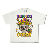 Pistachio Skull Mardi Gras queen Urban Heavy Tee - FaDigitalArtStudio