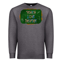 Charcoal Heather teach love inspire chalkboard Premium Sweatshirt - AdoDesignShop