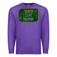 Purple teach love inspire chalkboard Premium Sweatshirt - AdoDesignShop