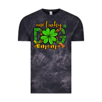 Cloud Black One lucky dog mom St. Patrick's Vintage Tee - OliviaCreatesArt