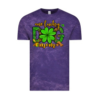 Cloud Purple One lucky dog mom St. Patrick's Vintage Tee - OliviaCreatesArt