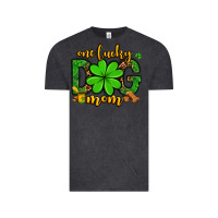 Vintage Black One lucky dog mom St. Patrick's Vintage Tee - OliviaCreatesArt