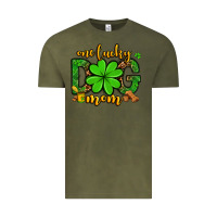 Vintage Olive One lucky dog mom St. Patrick's Vintage Tee - OliviaCreatesArt