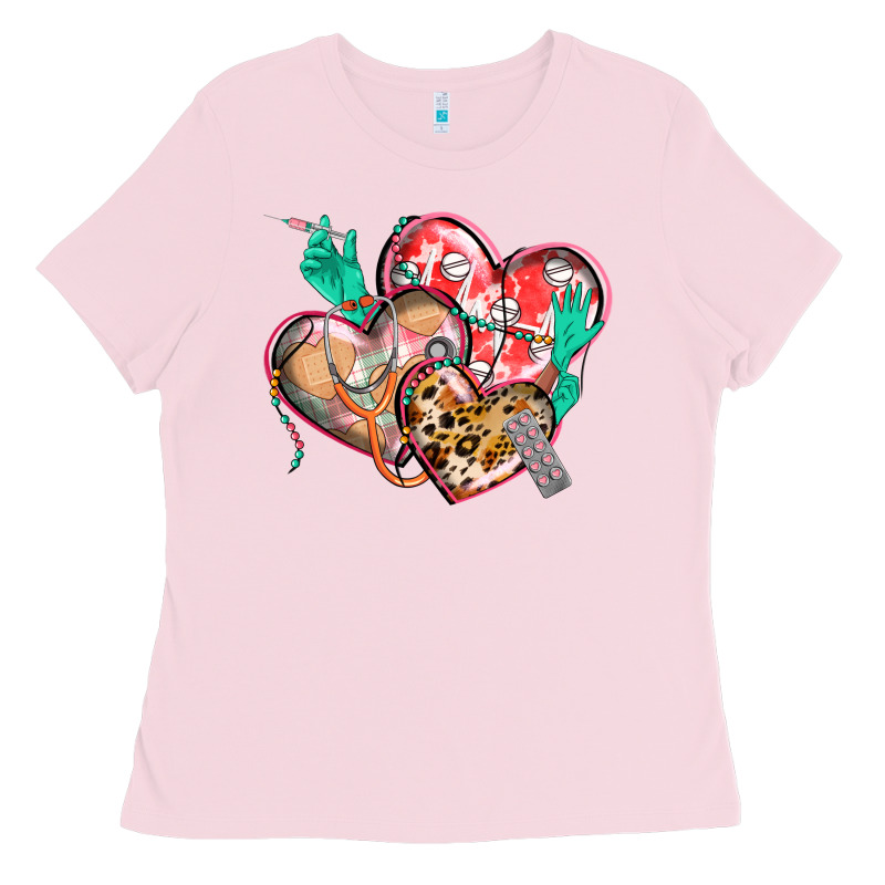 Nurse Hearts Ladies Tee by CowGirlArtShop | Teevron