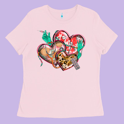 Nurse Hearts Ladies Tee Designed By Cowgirlartshop