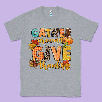 Gather Around And Give Thanks Classic Tee Designed By Cowgirlartshop