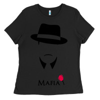 Black funny italian mafia gangster Ladies Tee - DesigneFamous
