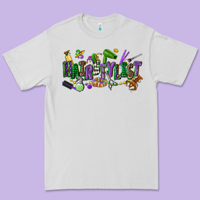 Hairstylist Mardi Gras Premium Tee Designed By Cowgirlartshop
