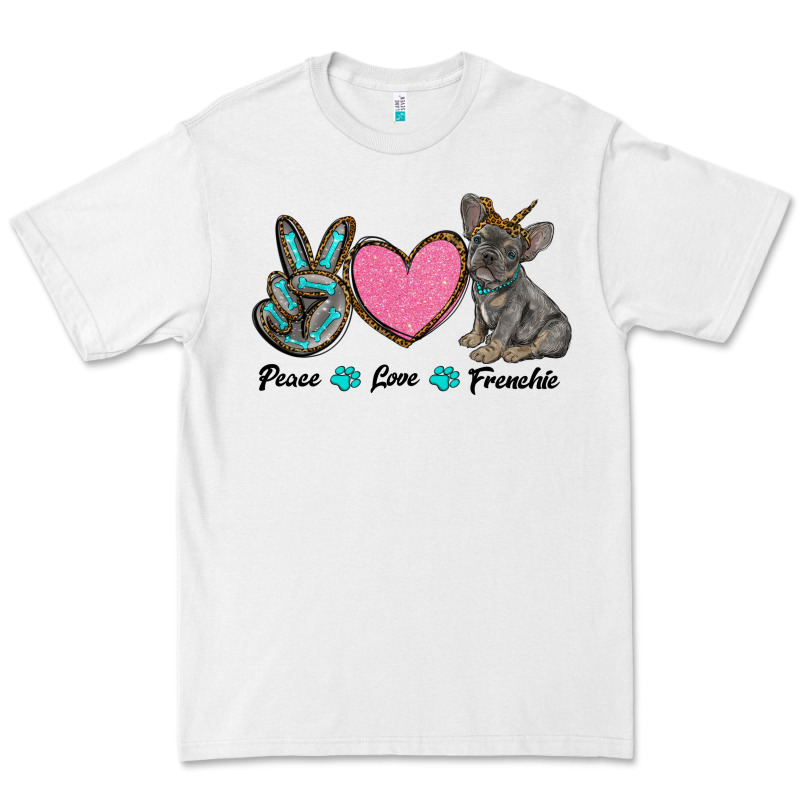 Peace Love Frenchie Premium Tee by RanaPortraitStore | Teevron