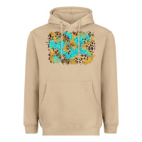 Mushroom glitter leopard turquoise background Heavyweight Hoodie - AdoDesignShop