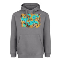 Storm glitter leopard turquoise background Heavyweight Hoodie - AdoDesignShop
