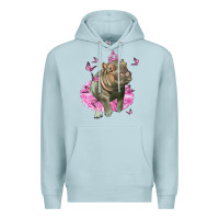 Blue Mist Baby Hippo With Tutu Premium Hoodie - LillyAllenDesigns