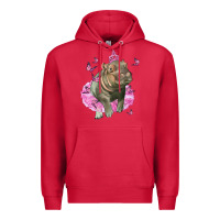 Cardinal Baby Hippo With Tutu Premium Hoodie - LillyAllenDesigns