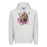 Dove Grey Baby Hippo With Tutu Premium Hoodie - LillyAllenDesigns