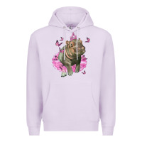 Lilac Baby Hippo With Tutu Premium Hoodie - LillyAllenDesigns