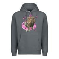 Rock Baby Hippo With Tutu Premium Hoodie - LillyAllenDesigns
