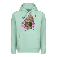 Seafoam Baby Hippo With Tutu Premium Hoodie - LillyAllenDesigns
