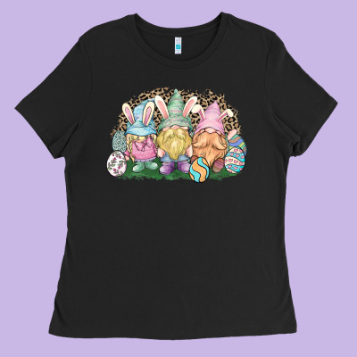 Easter Day Gnomes Ladies Tee Designed By Howdyjamesfarm