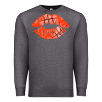 Charcoal Heather basketball lips Premium Sweatshirt - AdoDesignShop
