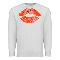 Dove Grey basketball lips Premium Sweatshirt - AdoDesignShop