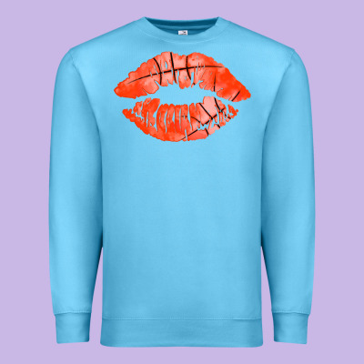 Basketball Lips Premium Sweatshirt Designed By Adodesignshop