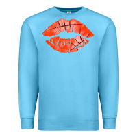 Ocean Blue basketball lips Premium Sweatshirt - AdoDesignShop