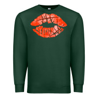 Sports Green basketball lips Premium Sweatshirt - AdoDesignShop